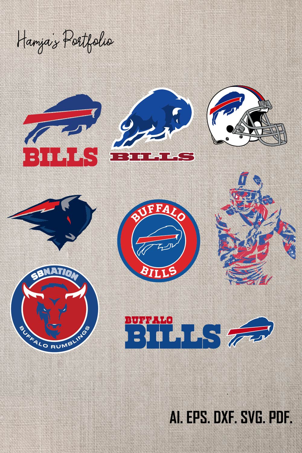 Buffalo Bills Logo SVG Vector Design pinterest preview image.