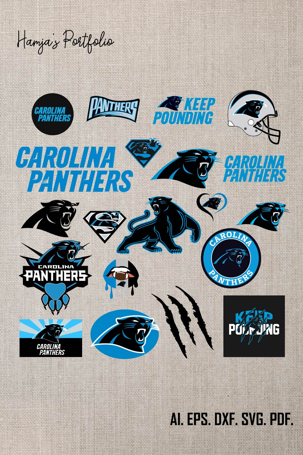 Carolina Panthers Vector Logo Svg pinterest preview image.