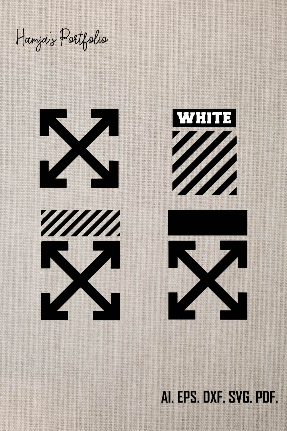 Off White Logo Svg Vector Design pinterest preview image.