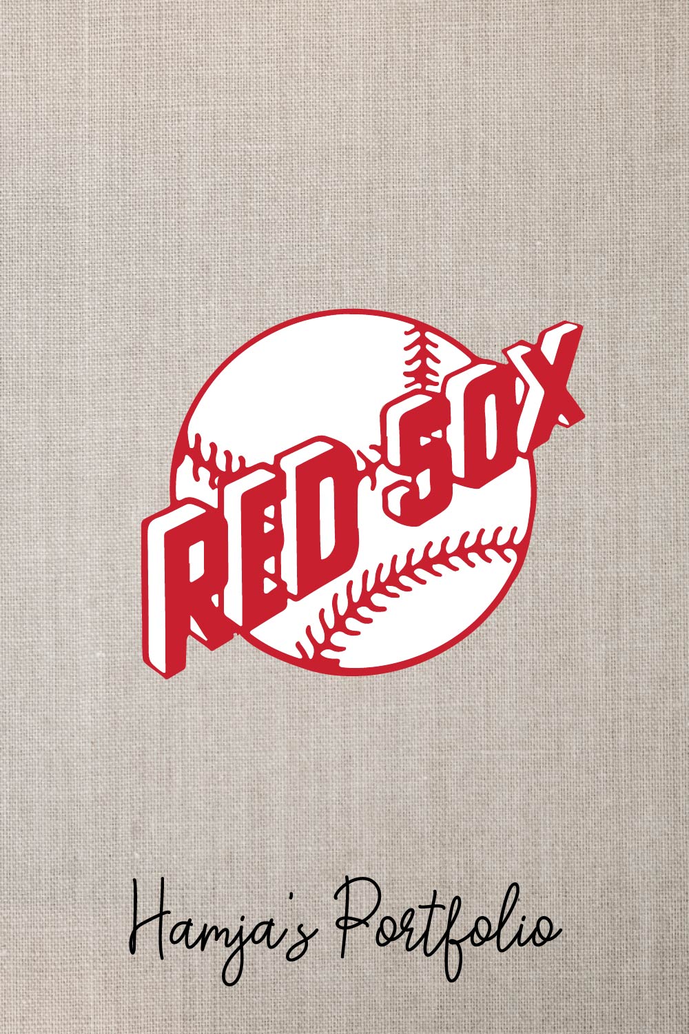 Boston Red Sox SVG Vector Design pinterest preview image.