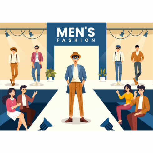 10 Men's Fashion Show Illustration cover image.