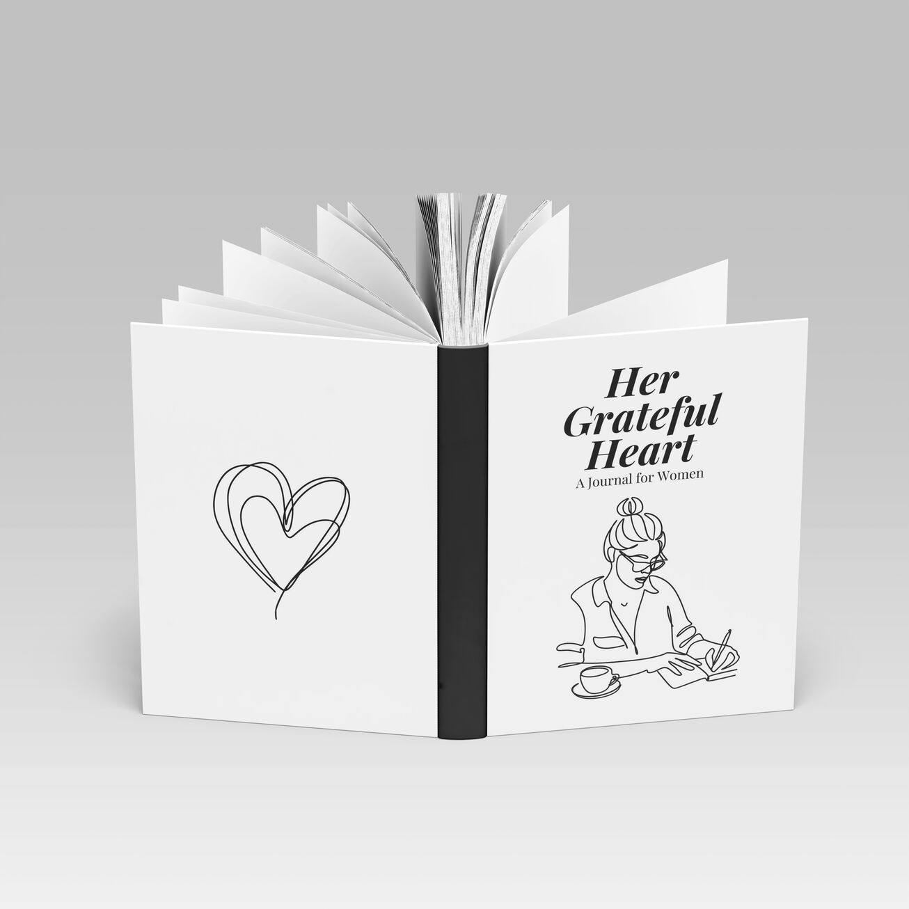 her grateful heart journal for women cover image.