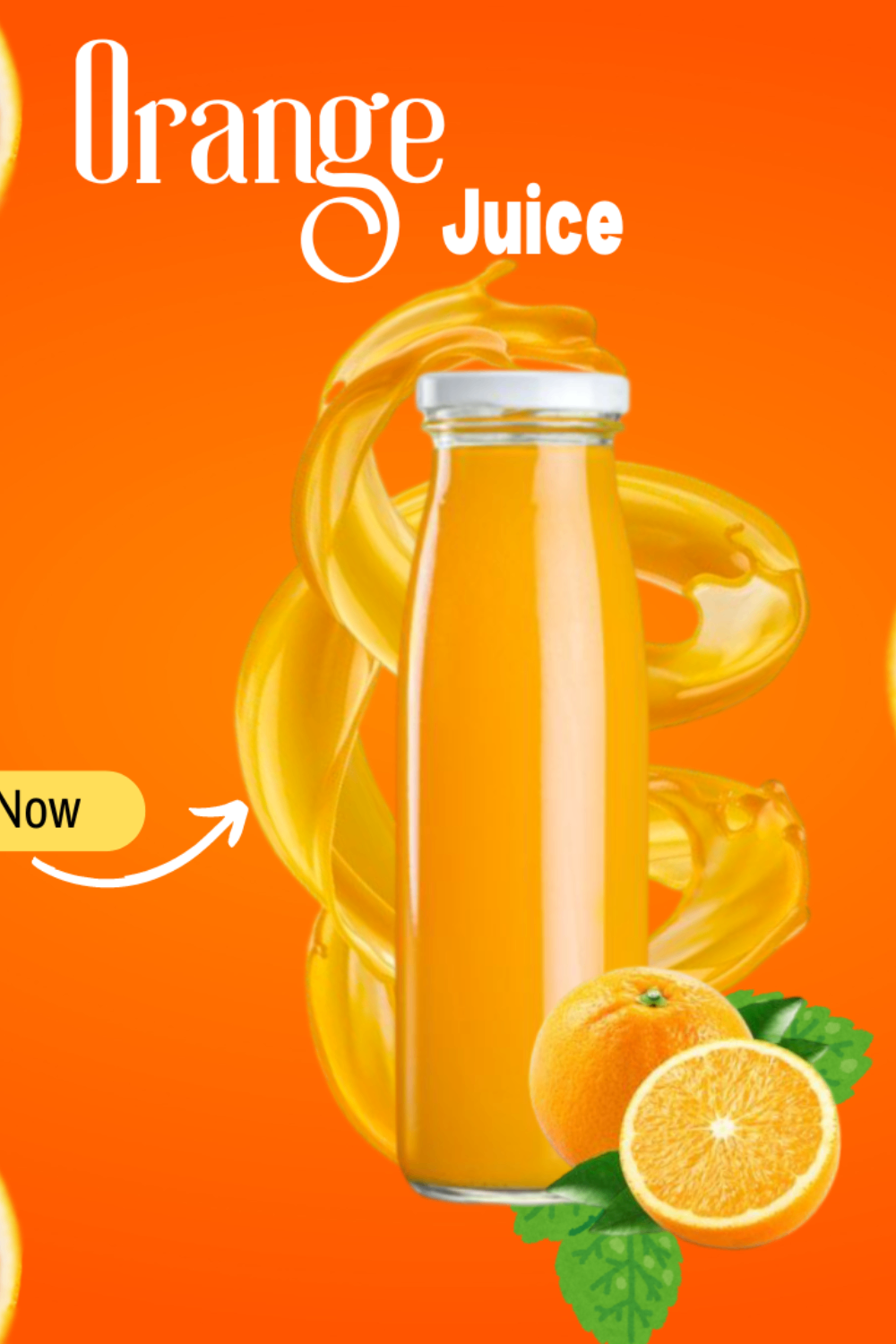 Orange Juice advertising poster pinterest preview image.