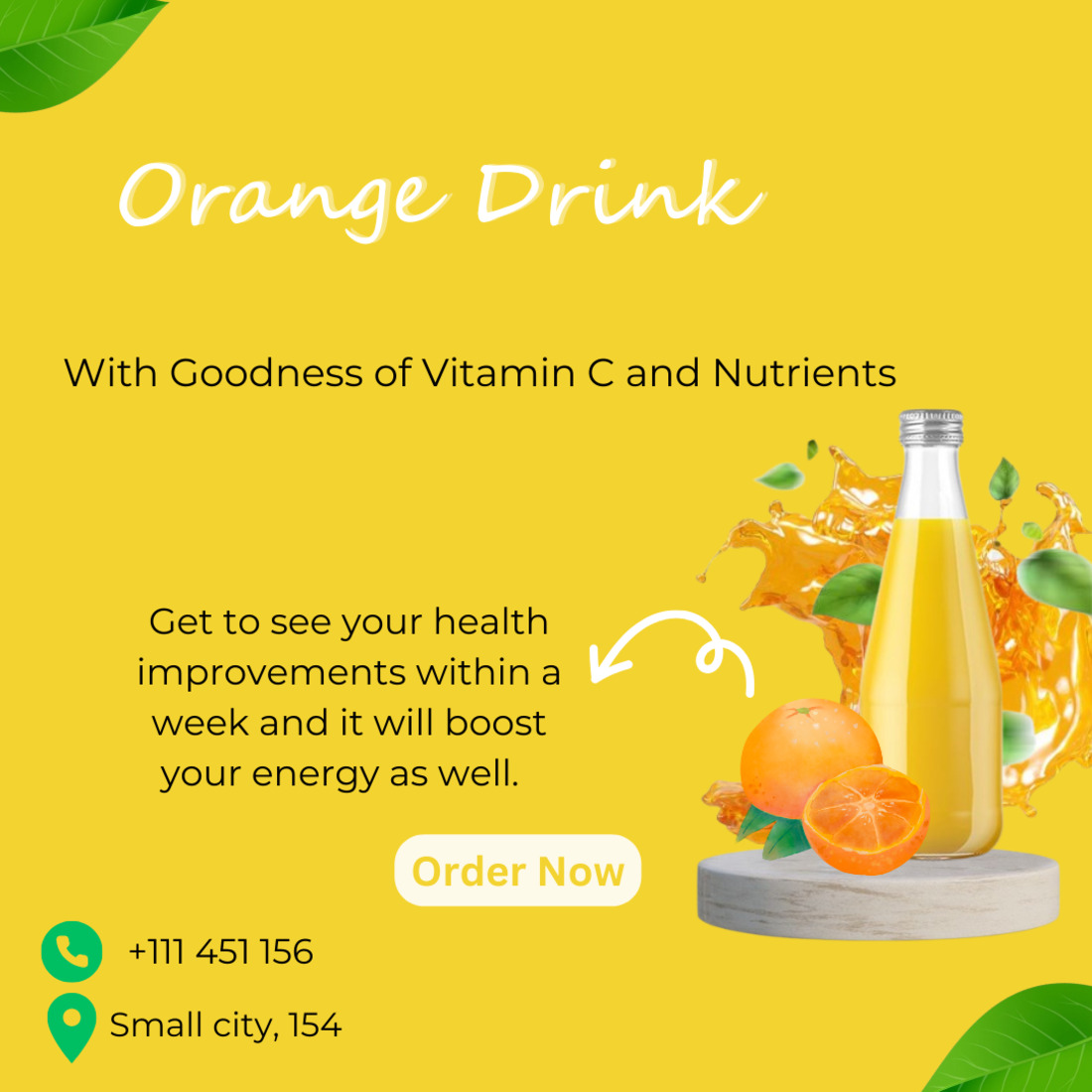 Orange Juice advertising poster preview image.