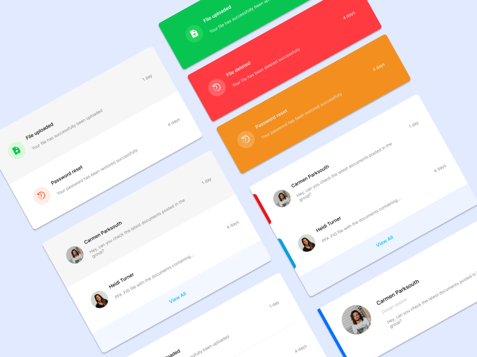 Notifications UI Kit (Customizable & Responsive Templates) - MasterBundles