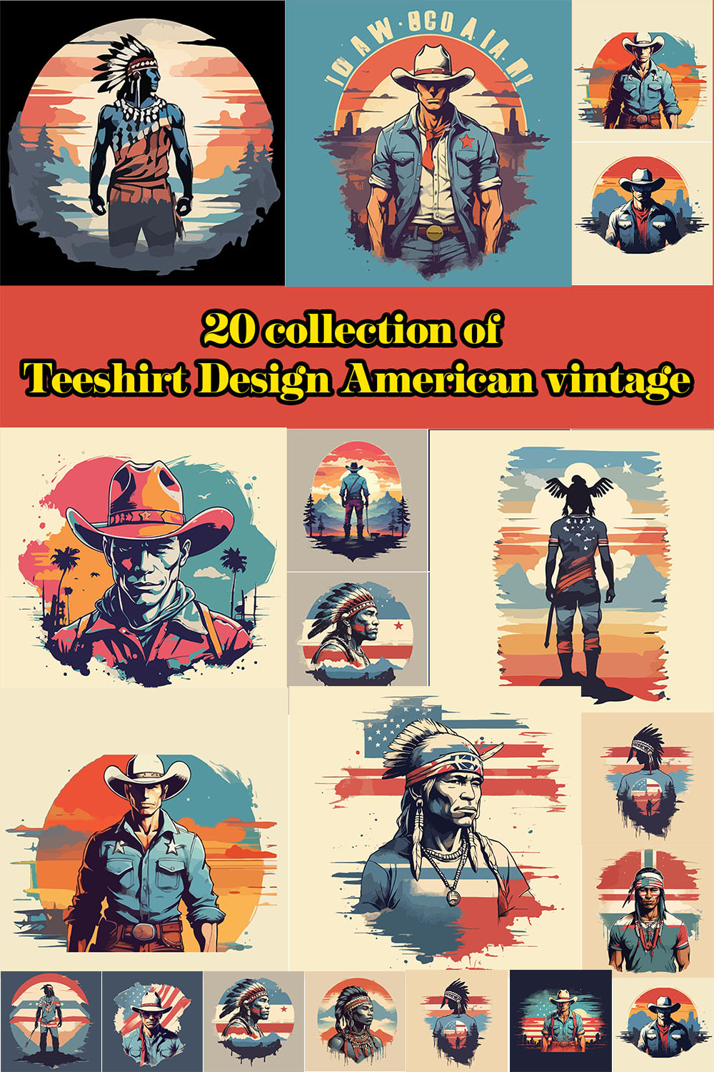 20 collection of Teeshirt Design American vintage pinterest preview image.