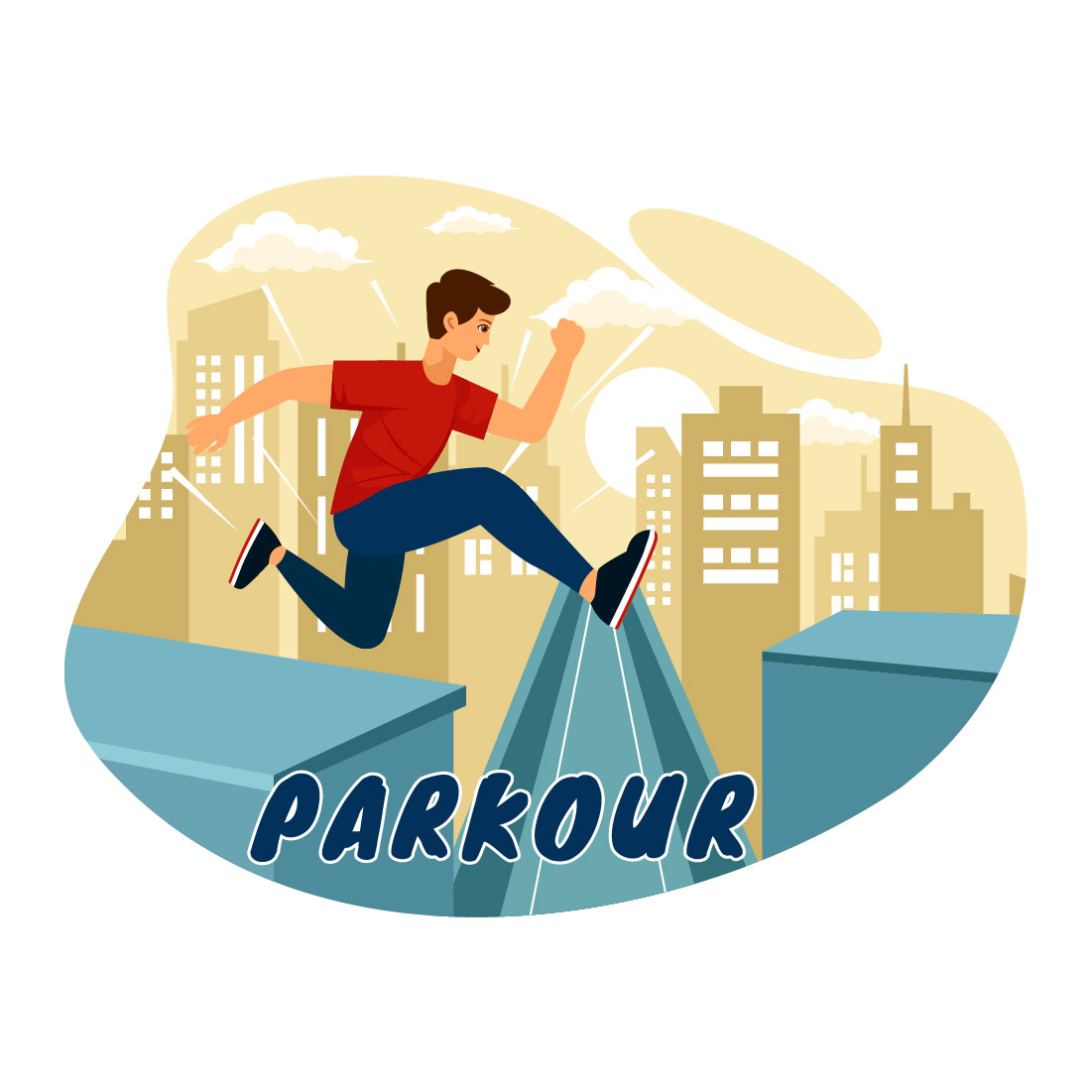 9 Parkour Sports Illustration cover image.