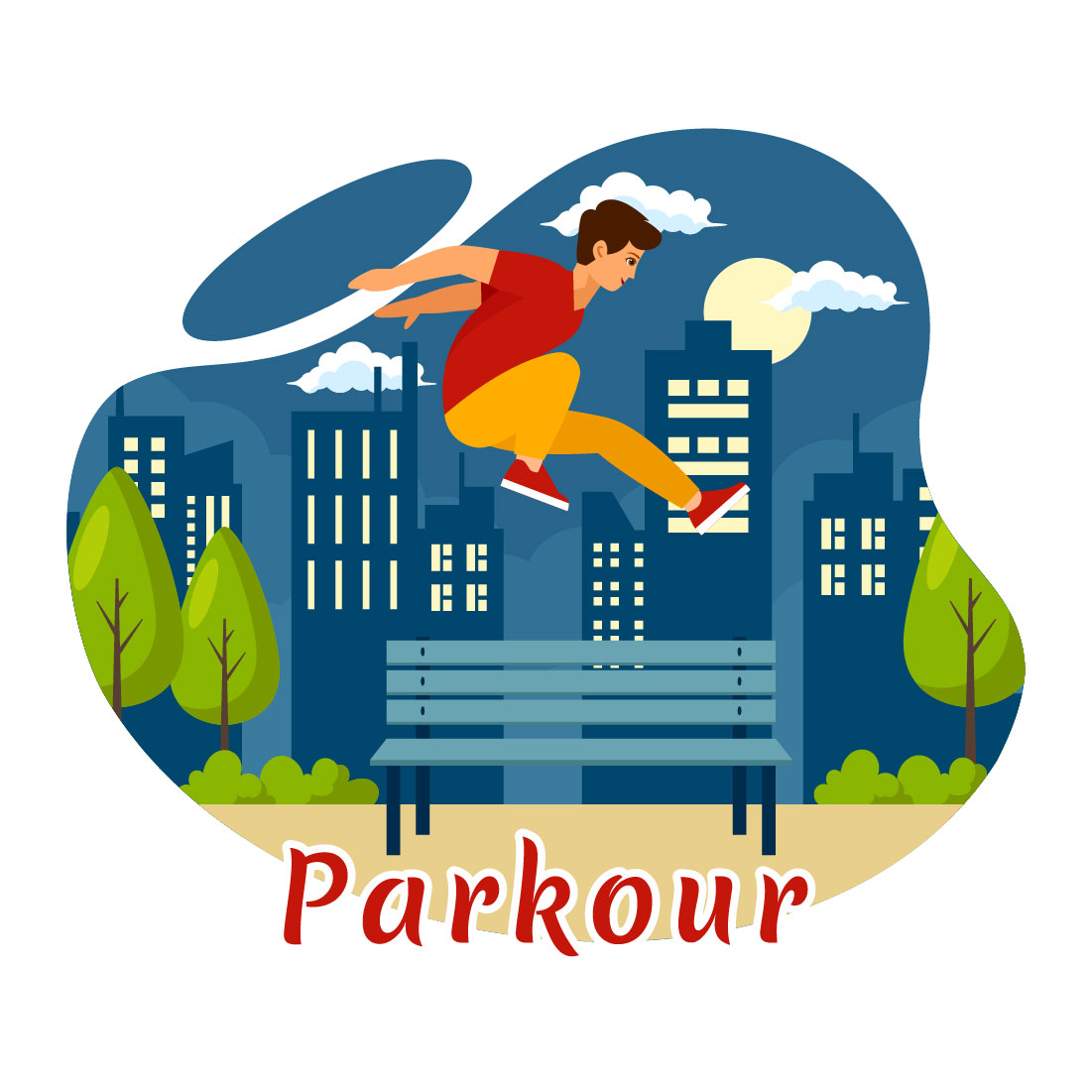 9 Parkour Sports Illustration preview image.