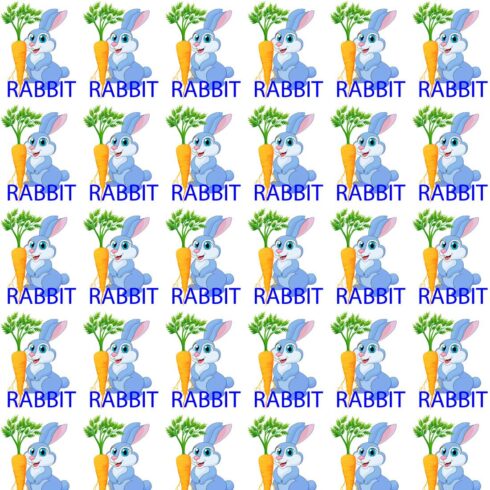 Pattern Design in Letter Rabbit with Carrot cover image.
