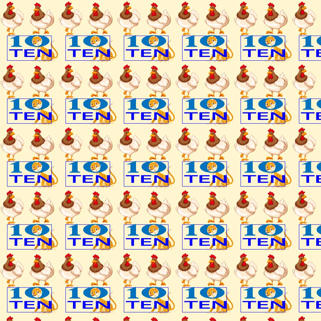 Pattern Design with Number Ten preview image.