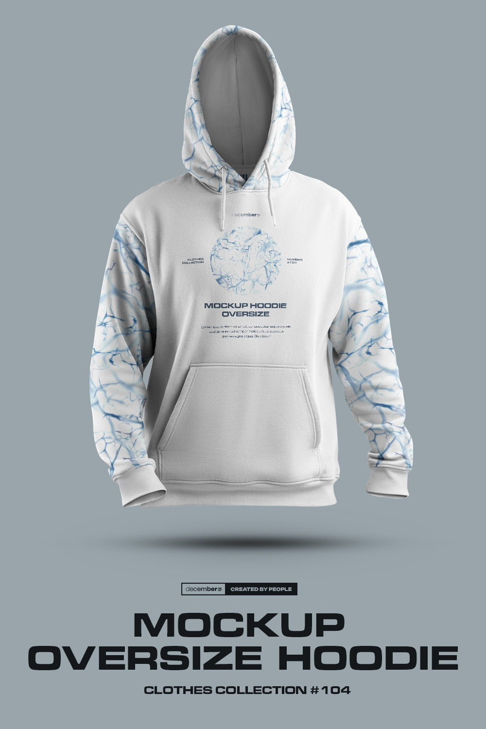 7 Mockups Oversize Hoodie in 3D Style pinterest preview image.