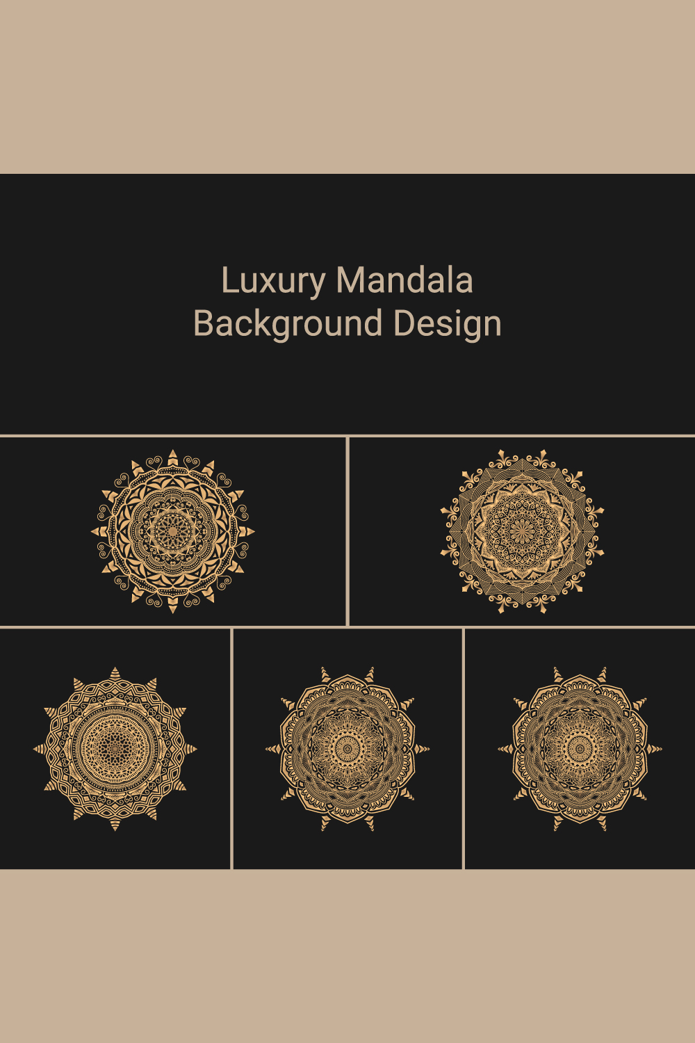 Luxury Mandala Background Design pinterest preview image.