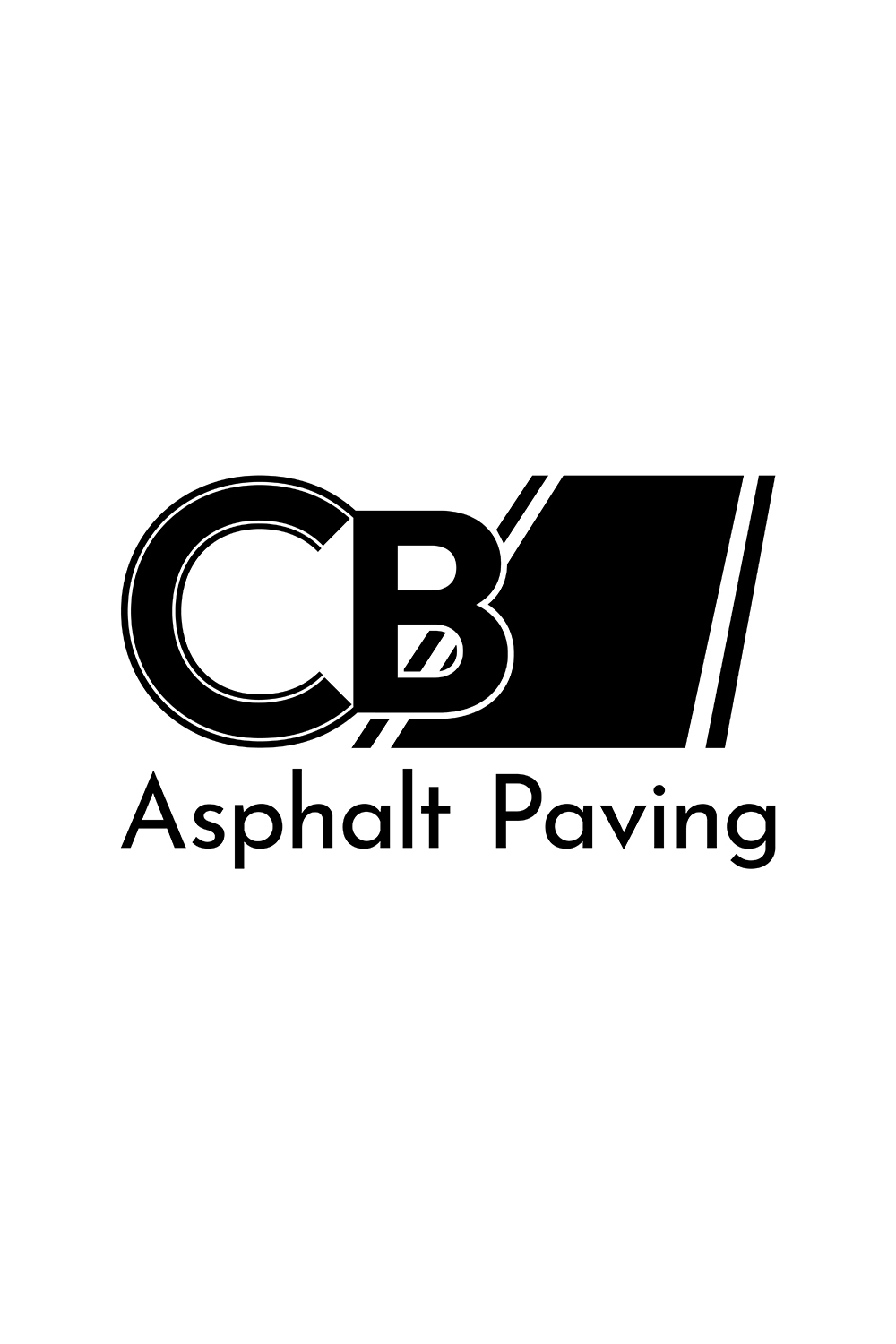 CB letter asphalt paving combination mark logo pinterest preview image.