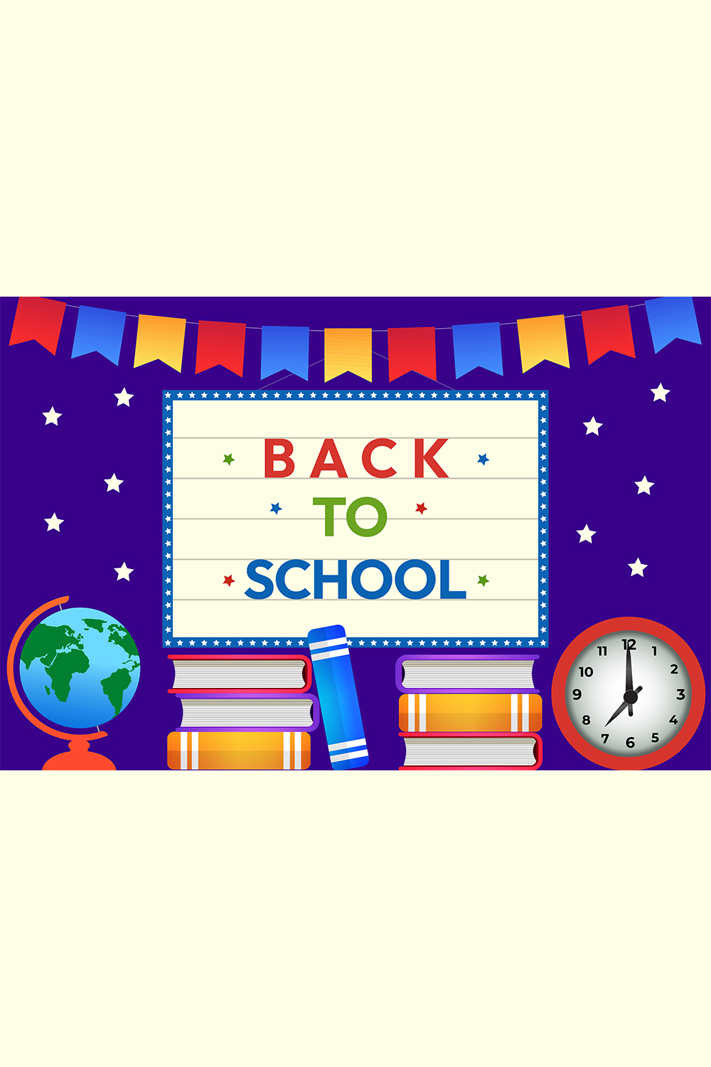 Back to school design templates pinterest preview image.