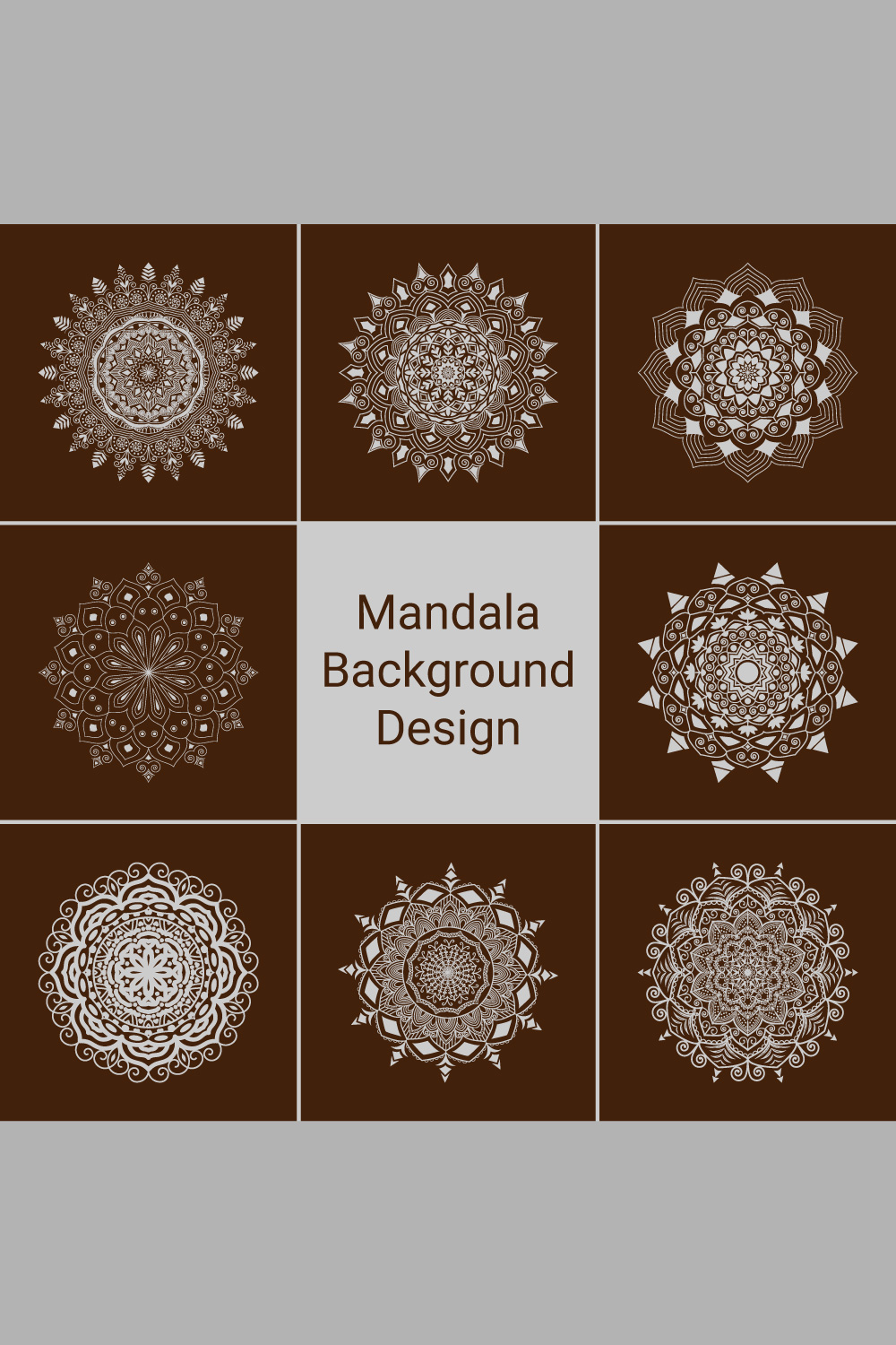 Mandala Background Muster Bundles pinterest preview image.