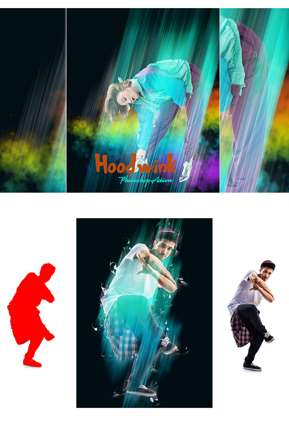 Hoodwink Photoshop Action pinterest preview image.