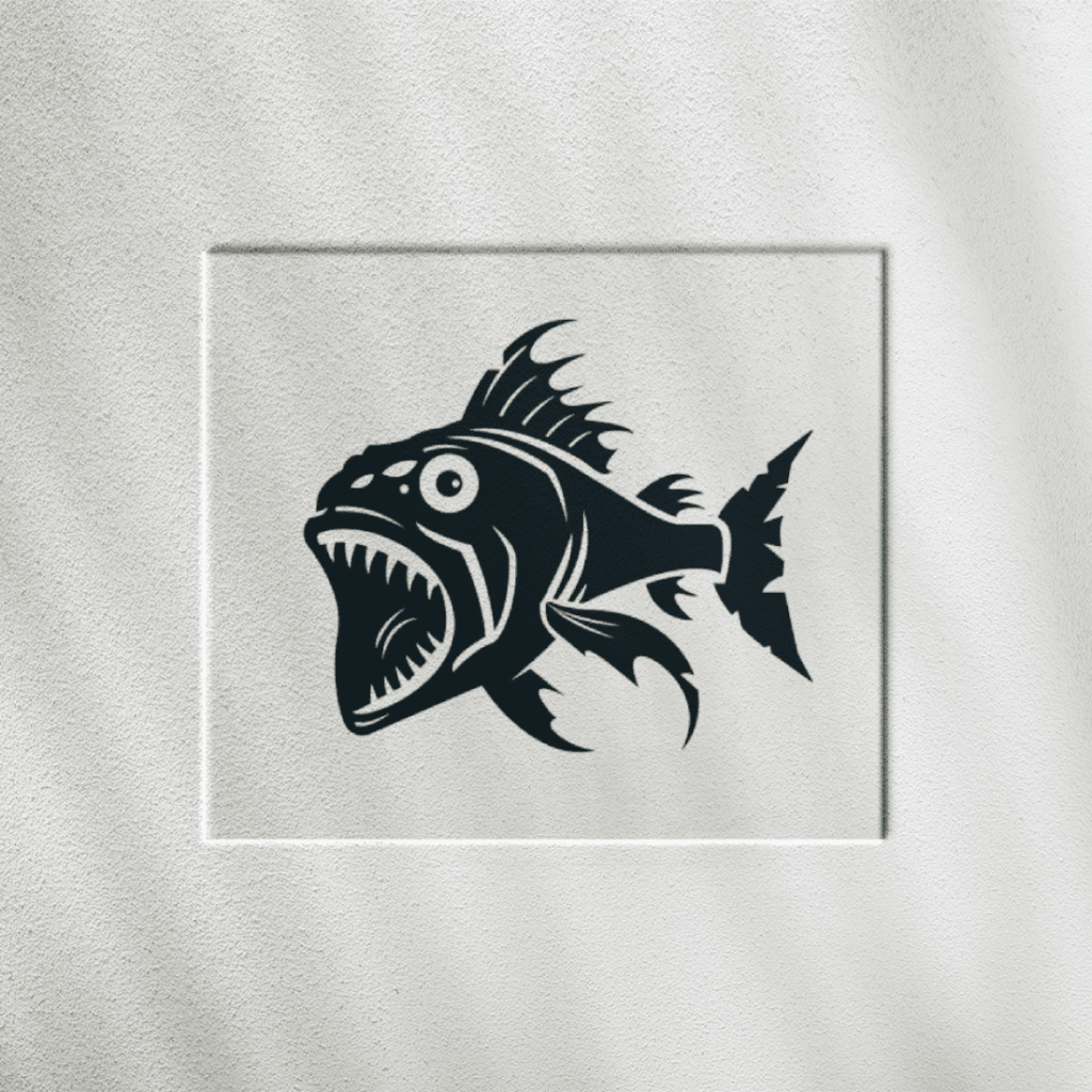 Piranha Logo - MasterBundles