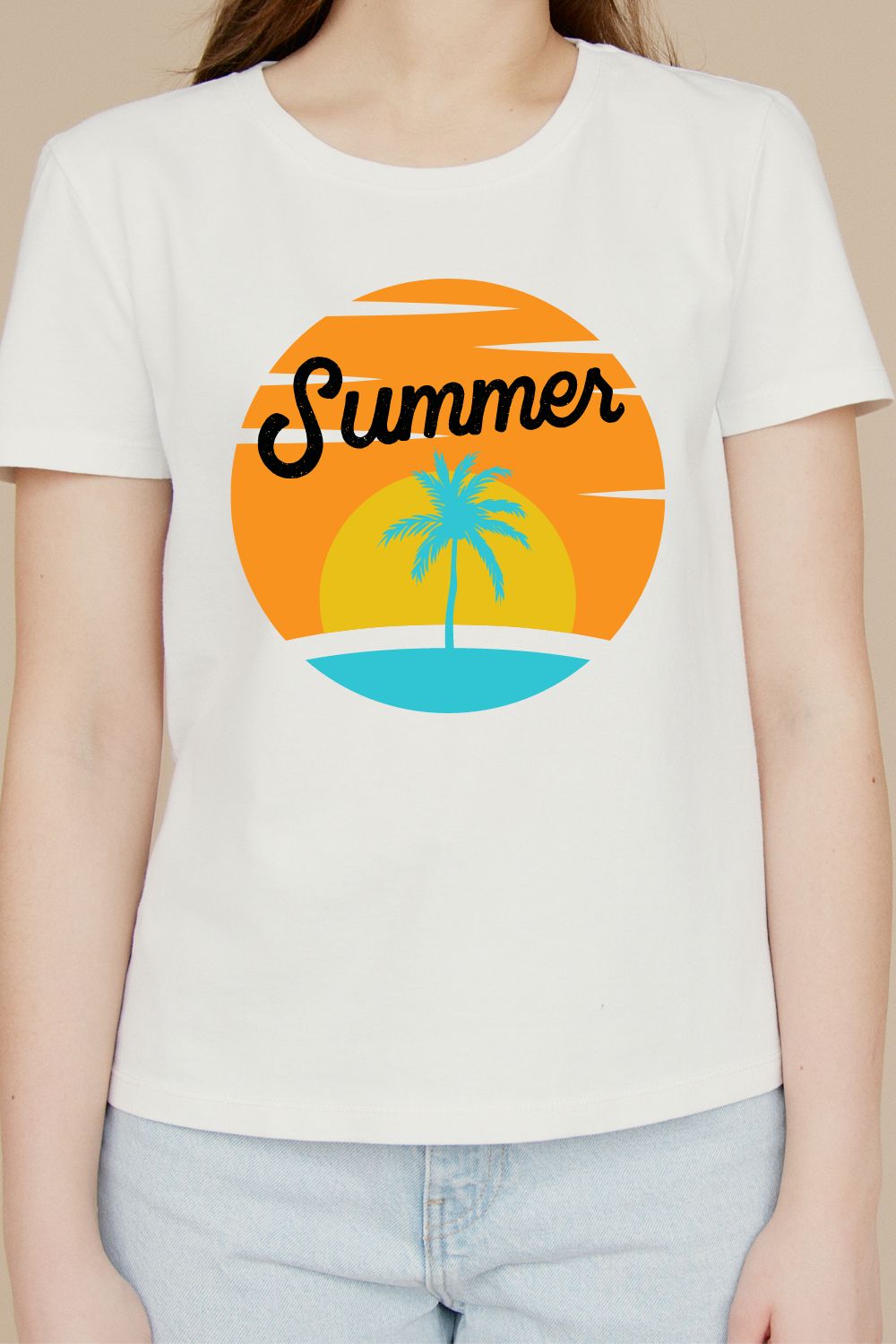 summer design t-shirt pinterest preview image.