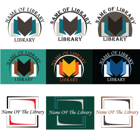 Library logo/creative library logo cover image.