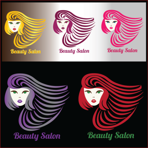 Stunning Beauty Salon Logo Templates/Unique And Creative Beauty Parlor Logo Templates/Spa Logos pack of 2 cover image.