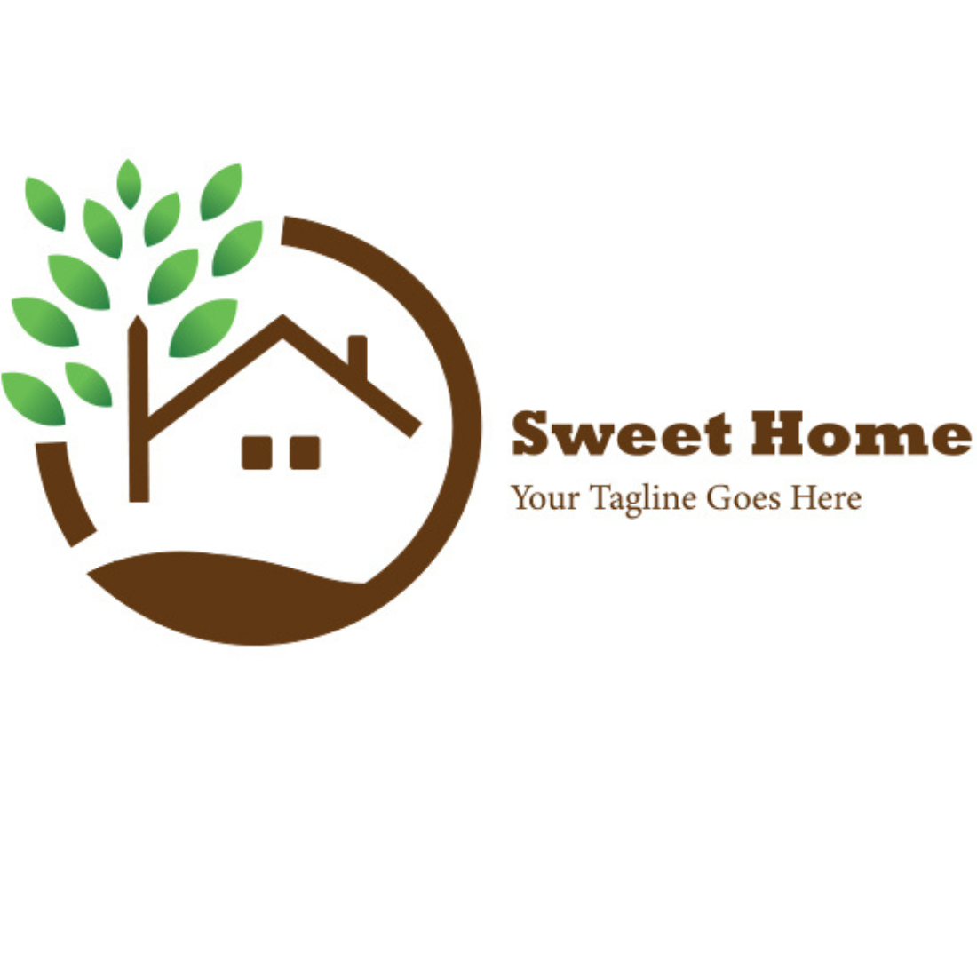 Home sweet home logo preview image.