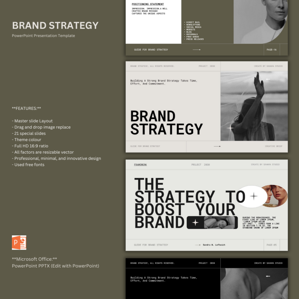 Brand Strategy PowerPoint presentation - MasterBundles