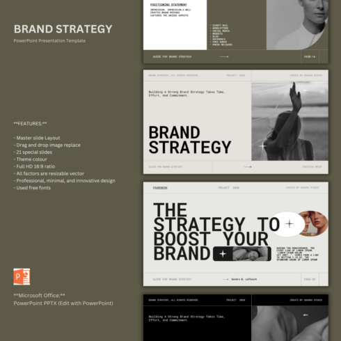 Brand Strategy PowerPoint presentation cover image.