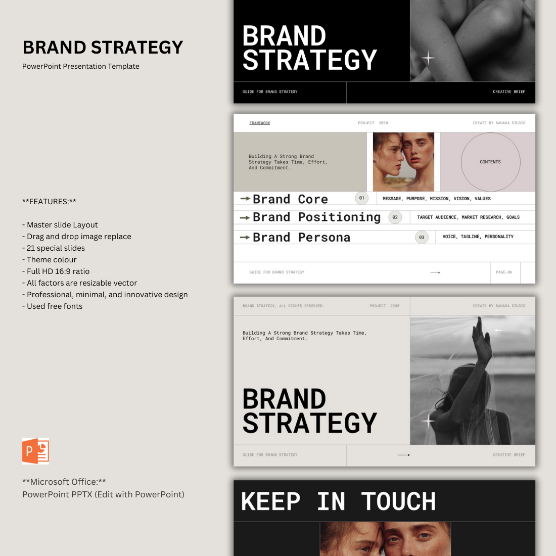 Brand Strategy PowerPoint presentation preview image.