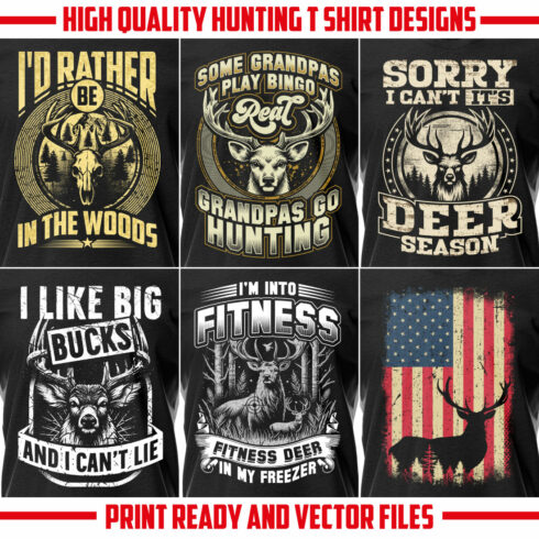 The best selling hunting t shirt designs cover image.