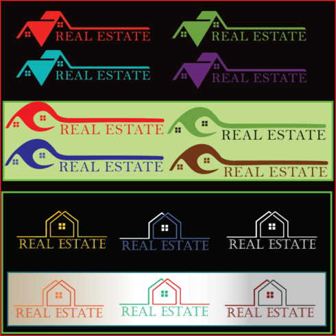 Real Estate logo templates/Unique Real Estate logos/Bundle of real estate logos cover image.