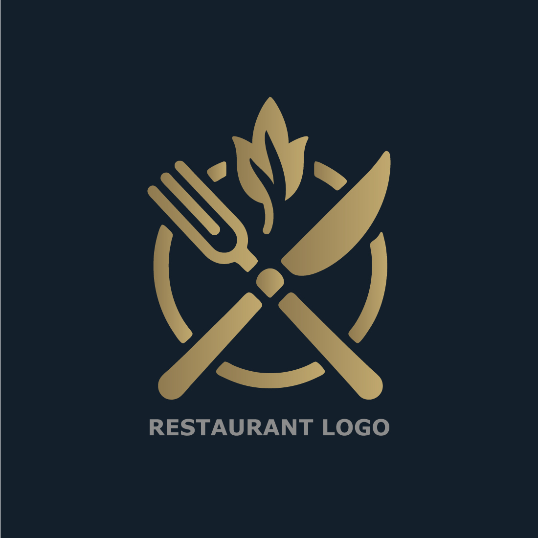 Minimalist Restaurant Logo Design Bundle | Master Collection preview image.