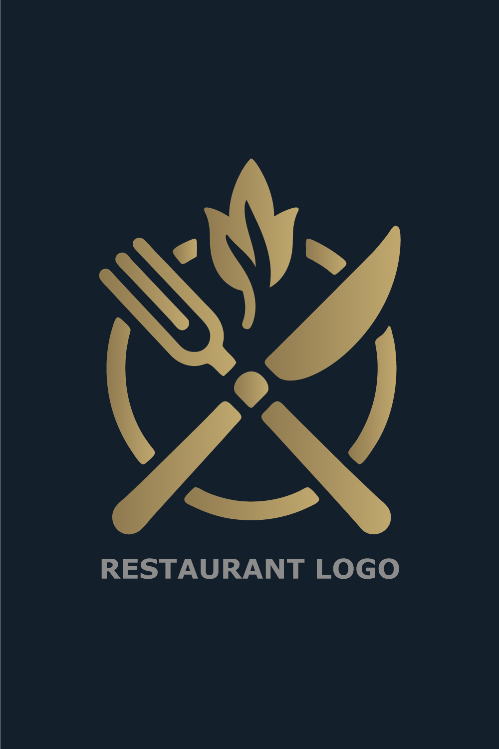 Minimalist Restaurant Logo Design Bundle | Master Collection pinterest preview image.