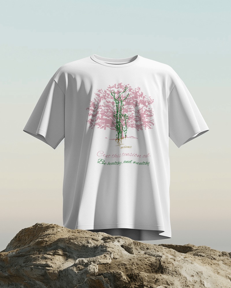 round neck tshirt mockup on rock shot from low angle 0327 817