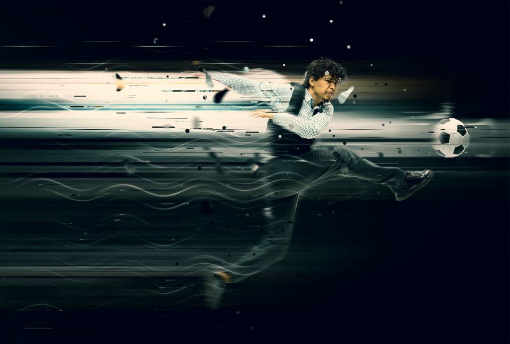 Player Running Effect Run Motion Effect Photoshop Action - MasterBundles