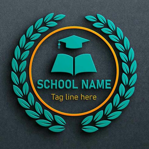 100% Editable School Logo Design in Illustrator CC | MasterBundles cover image.