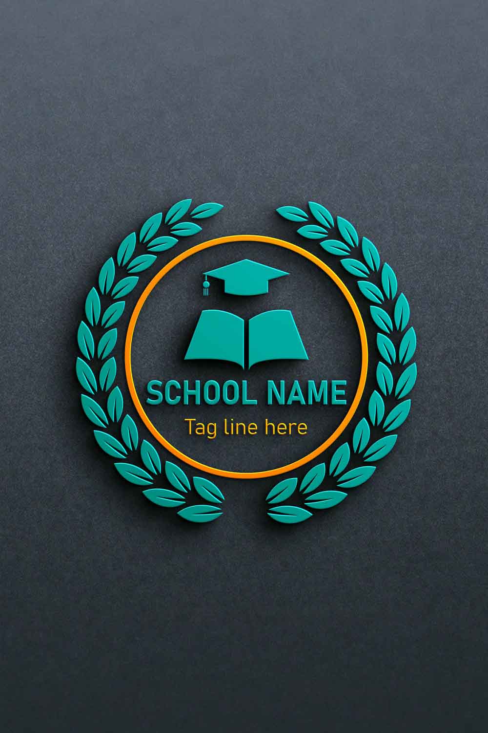 100% Editable School Logo Design in Illustrator CC | MasterBundles pinterest preview image.