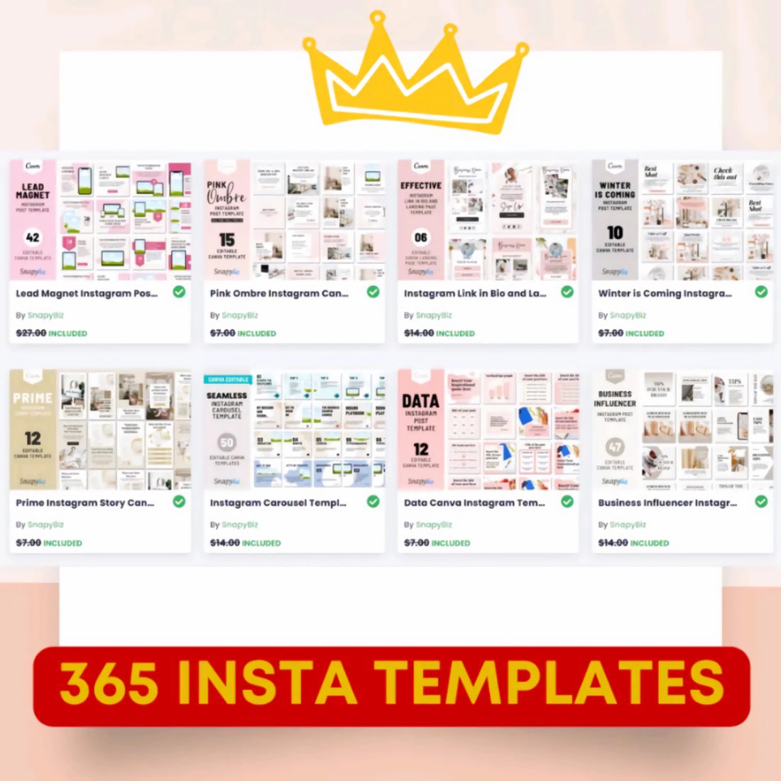Instagram Canva Templates - Social Media IG Feed Post Templates preview image.