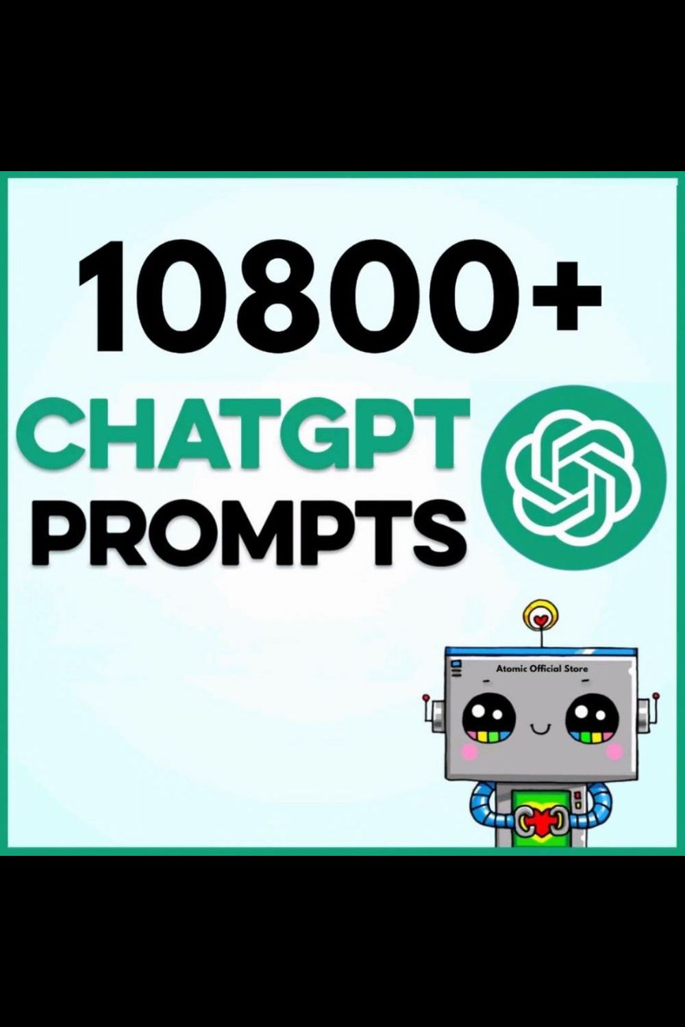 10800+ ChatGpt Prompt Collection Various Category - Open AI pinterest preview image.
