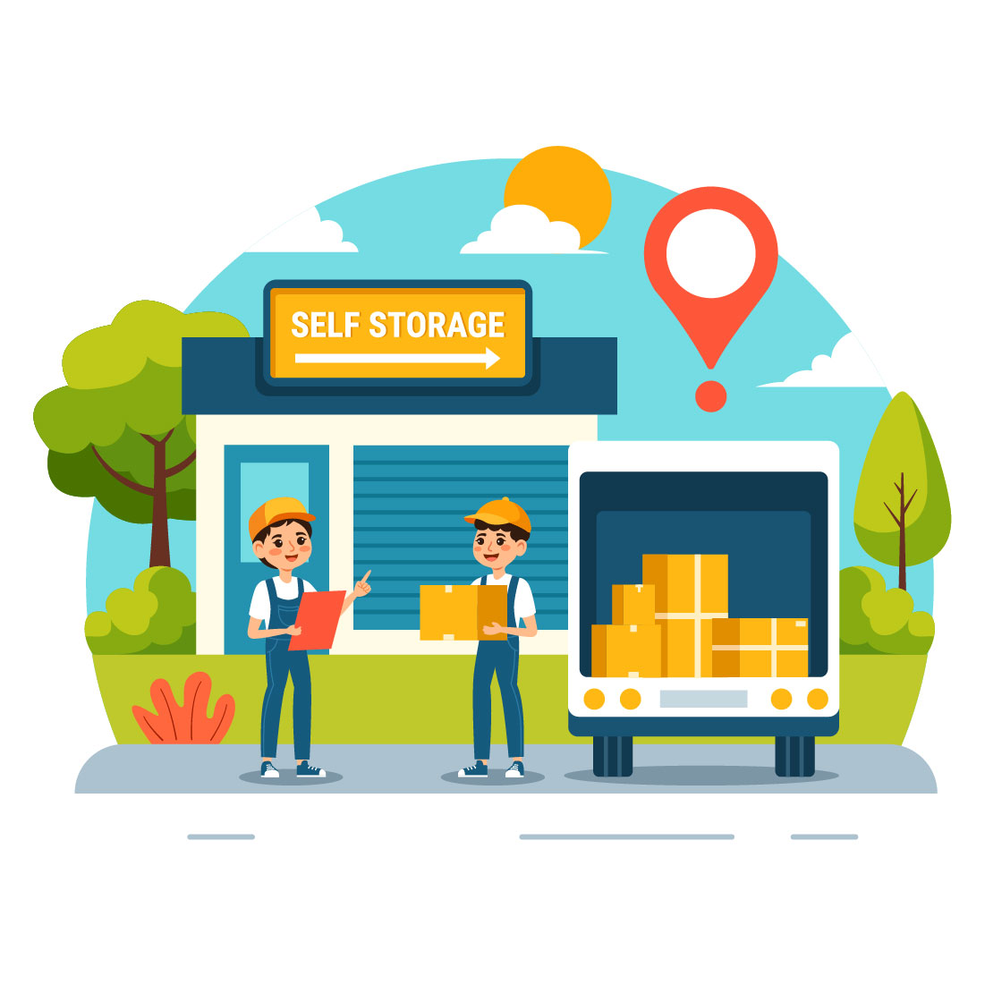 9 Self Storage Illustration preview image.