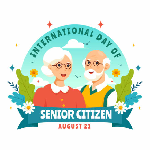 10 World Senior Citizen Day Illustration cover image.