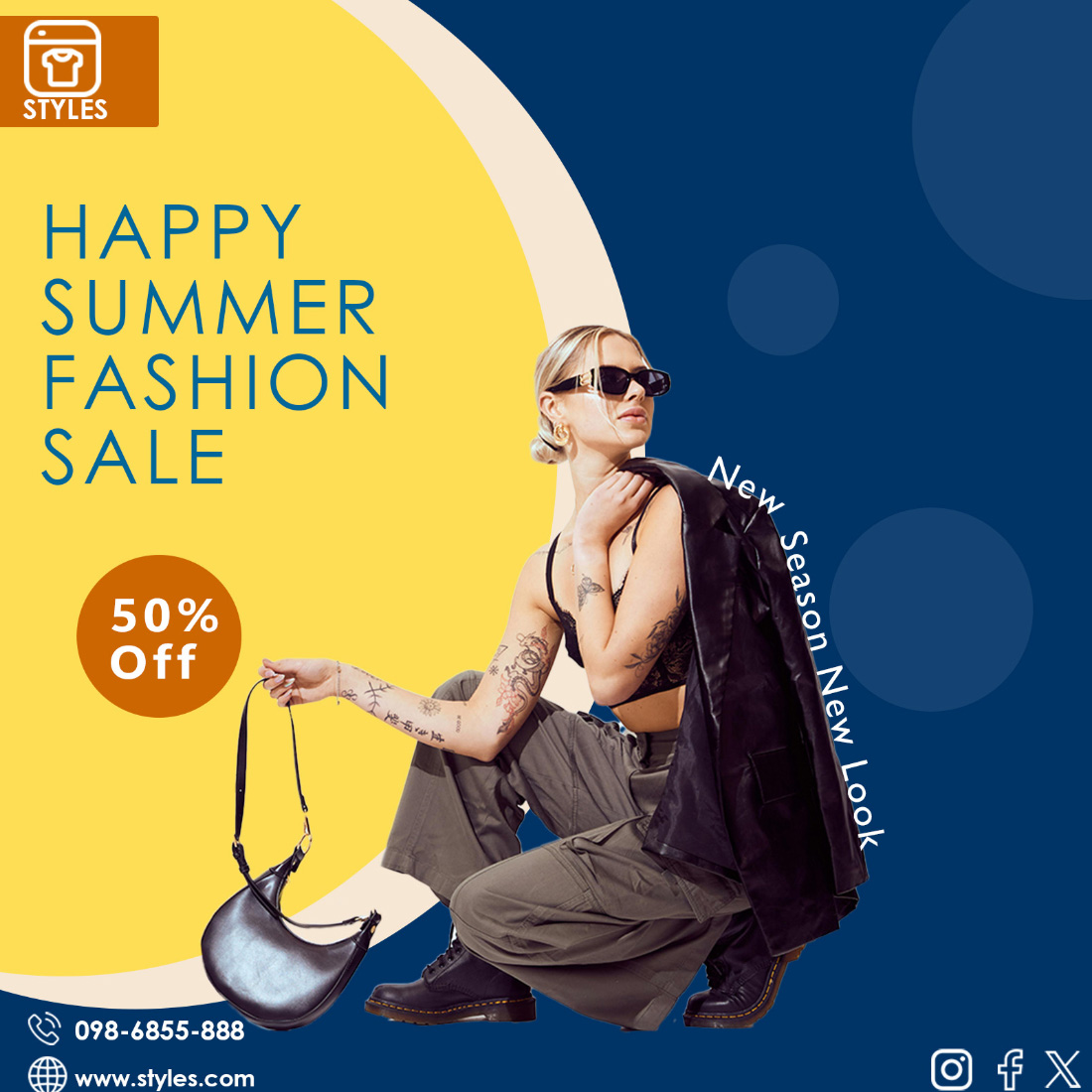 Fashion Sale Social Media Poster preview image.