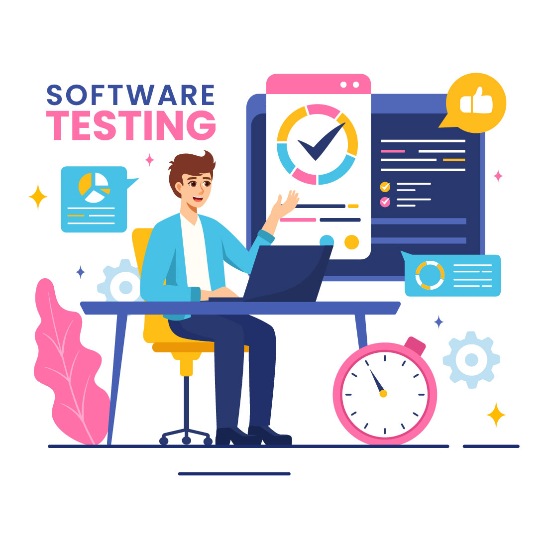 9 Software Testing Illustration cover image.