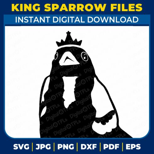 King Sparrow SVG Files cover image.