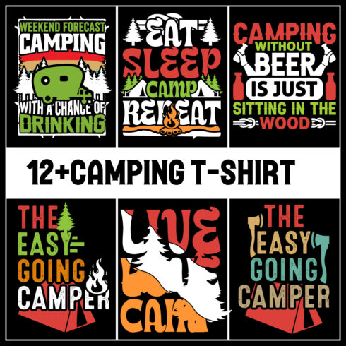 Camping T-Shirt Design- Camping T-shirt- Summer Camp Shirt- Camping T-shirts- Camping-tents T-shirt cover image.