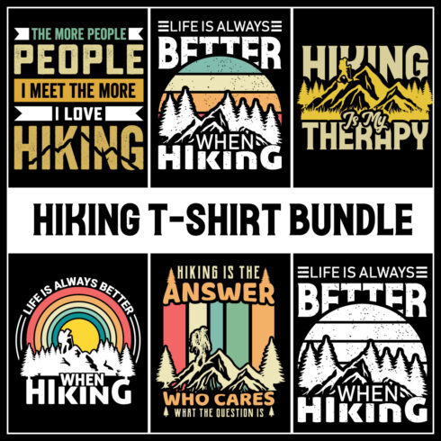 Hiking Tshirt- Hiking T-Shirt Design-Camping, Hiking, Climbing T-shirt Design cover image.
