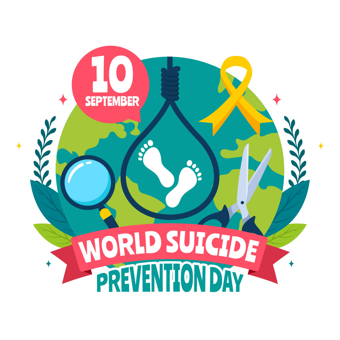 13 World Suicide Prevention Day Illustration preview image.