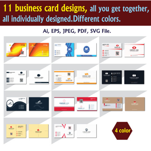 Business card template design cover image.