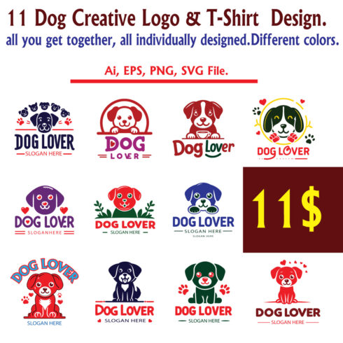 Dog Creative Logo & T-Shirt Design cover image.