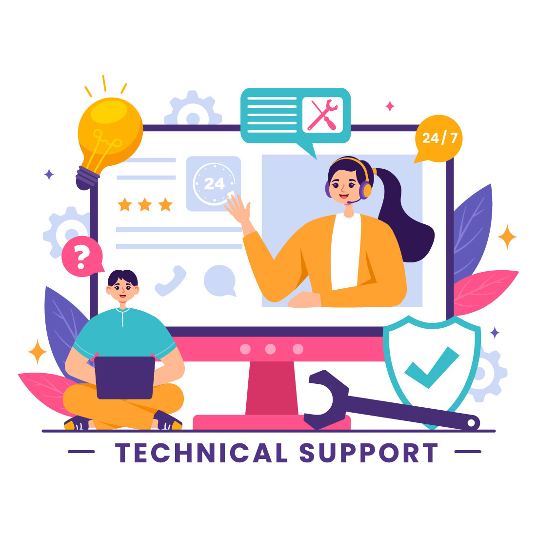 13 Technical Support System Illustration cover image.