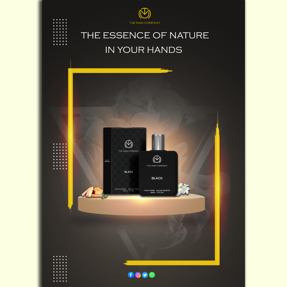 perfume flyer template preview image.